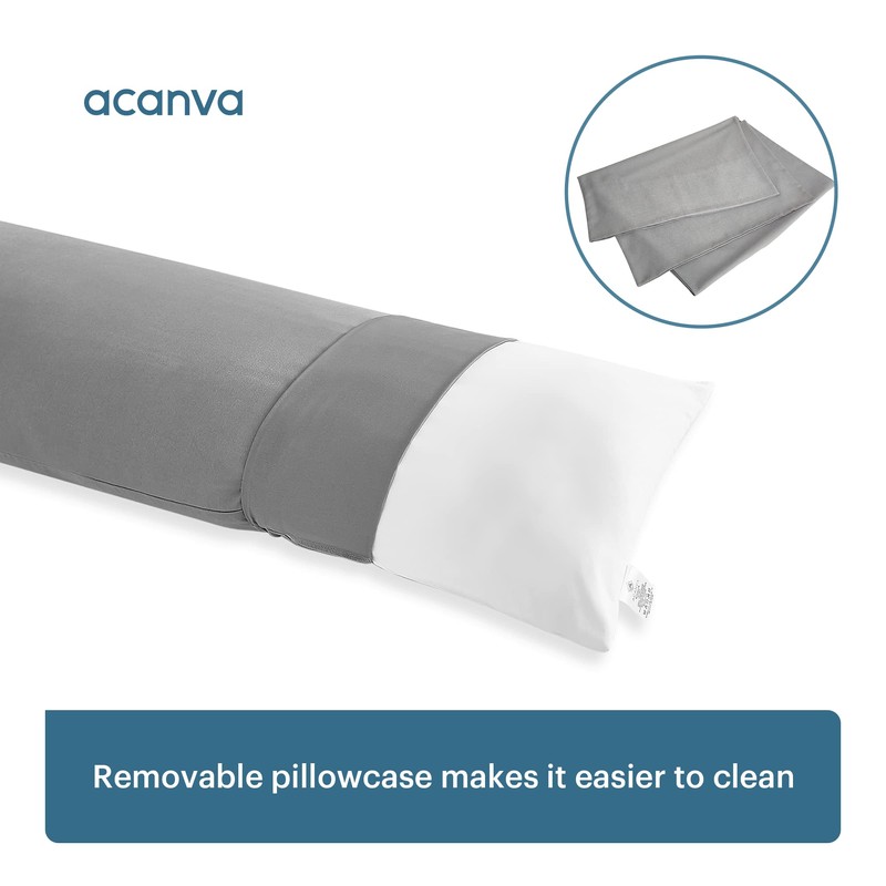 Acanva Fluffy Body Pillow for Adults and Pregnancy, Soft Long
