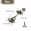 SnowTing 2 Sets 3 Inch Hook and Eye Latch, Solid