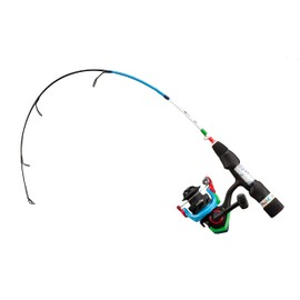 13 FISHING - Ambition - Spinning Ice Fishing Combo - 26" L (Light) - Fiberglass Blank - AIC-26L, Black