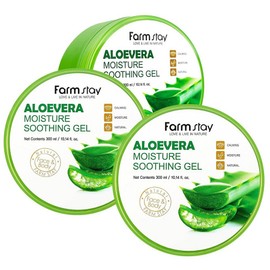 Farmstay Moisture Soothing Gel 3 Types: Aloe, Tomato, Snail, 3 Pieces, 300ml / 팜스테이 모이스처 수딩젤 3종 알로에 토마토 스네일, 3개, 300ml