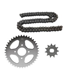 Chain Set 40 Sprocket & 13 Sprockets Including Chain Suitable for Hercules Sachs Prima 2 3 4 5 M4 M5 Replacement Part Set (Chain Pitch 415, 122 Links)