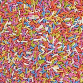 A Great Surprise Dye-Free Rainbow Sprinkles – 1.6 Pounds - Natural Vegan Baking Toppings with No Artificial Dyes or Flavors – Non-GMO Jimmies for Cookies, Cakes, Ice Cream & Cupcakes