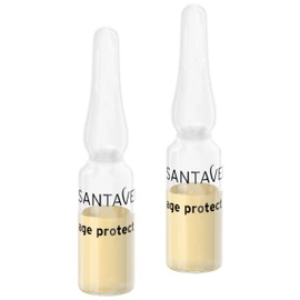 Santaverde / age protect intensive treatment / anti-ageing facial ampoules / intensive regenerating / moisturising / strengthens the skin barrier / against pigment stains / for demanding, stressed and sensitive skin / pure aloe vera juice / own controlle