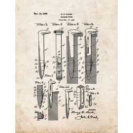 Railroad Spike Patent Print Old Look (8.5" x 11") M15309