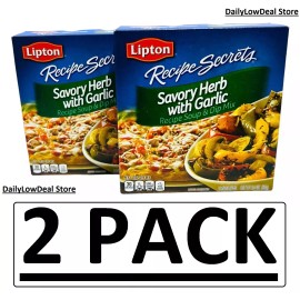 Lipton 2 PACK - Lipton Recipe Secrets Savory Herb with Garlic Soup & Dip Mix 2.4 oz
