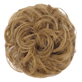HMD Messy Bun Hair Piece Wavy Curly Scrunchies for Women Hair Bun Elastic Hair Bun Scrunchies Synthetic Chignon Ponytail Hair Extensions Tousled Updo Hairpieces for Women（10/26）