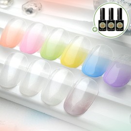 DIAME Diamy Baby Boomer Pastel Satin Syrup Gragel Cheek Nail 10 Piece Set / 다이아미 베이비부머 파스텔새틴 시럽그라젤 치크네일 10종 세트