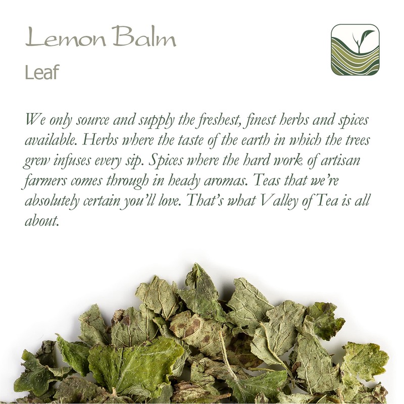 Lemon Balm Organic Loose Leaf - Sweet Lemony - Dried