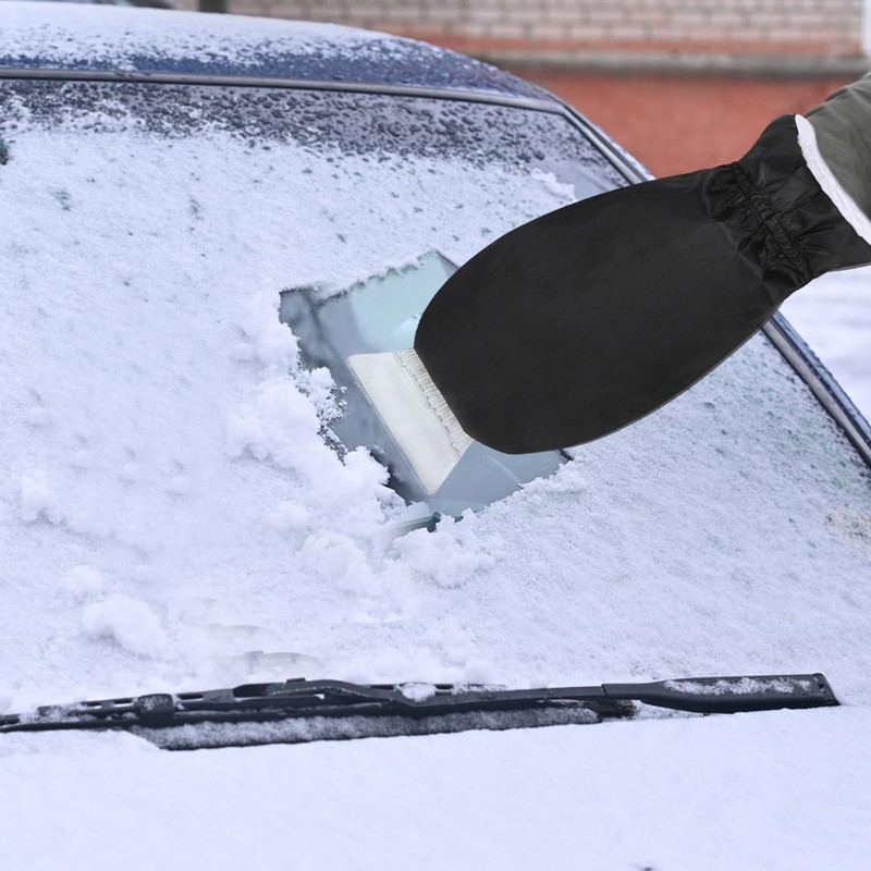 WEINIBAO Car Ice Scraper with Glove, Reusable Ice Scraper with