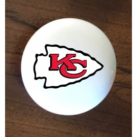 Kitchen KANSAS CITY CHIEFS WHITE CERAMIC KITCHEN CABINET DRESSER KNOB DECOR