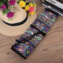 Pssopp Paint Brush Holder Roll Up Brush Bag Case Artist Paint Brush Roll Canvas Pouch for Acrylic Watercolor Oil Draw Pen Brush