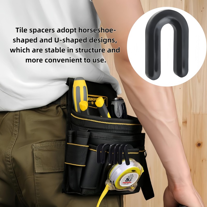 SATONBEYI 30 Pcs Horseshoe Shims,U Shaped Plastic Shims for Leveling,Deck