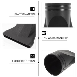 2Pcs Black Blow Dryer Attachment Not Universal Professional Plastic Hair Dryer Hair Dryer Attachment Dryer Nozzle Replacement Narrow Concentrator Blow Flat for Diameter 4.3cm to 4.5cm Diffusers