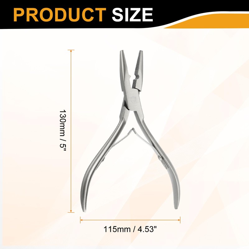 HARFINGTON Hair Extension Pliers 5" Stainless Steel Hair Extension Tool