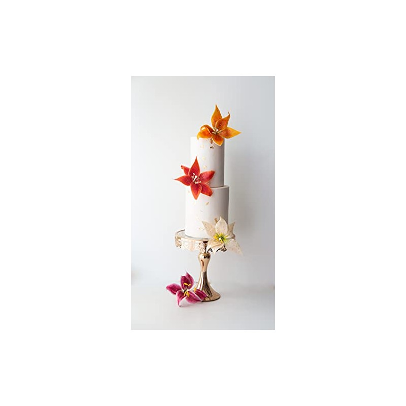 Crystal Candy Make-a-Tiger-Lily Wafer-Paper Flowers, Yellow