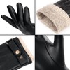 LOKZEER Mens Winter Gloves: Touchscreen Thermal Gloves Nappa Leather Warm