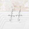 POPLYKE Sterling Silver Infinity Cross Leverback Earrings - Cross Dangle