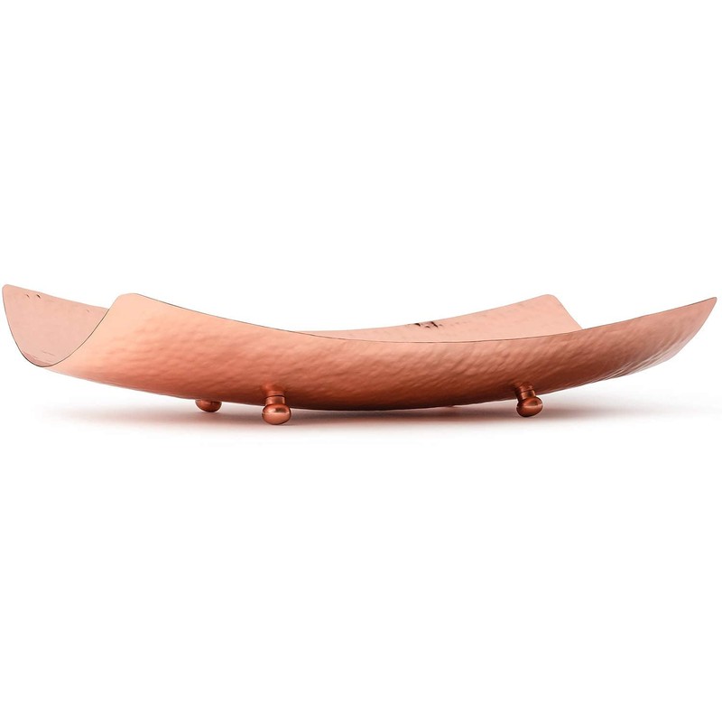 Colleta Home Rectangular Copper Serving Tray- Copper Serving Tray and