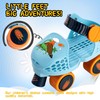 SULIFEEL Kids Adjustable Quad Roller Skates,Toddler Beginner Roller Skates Dinosaur