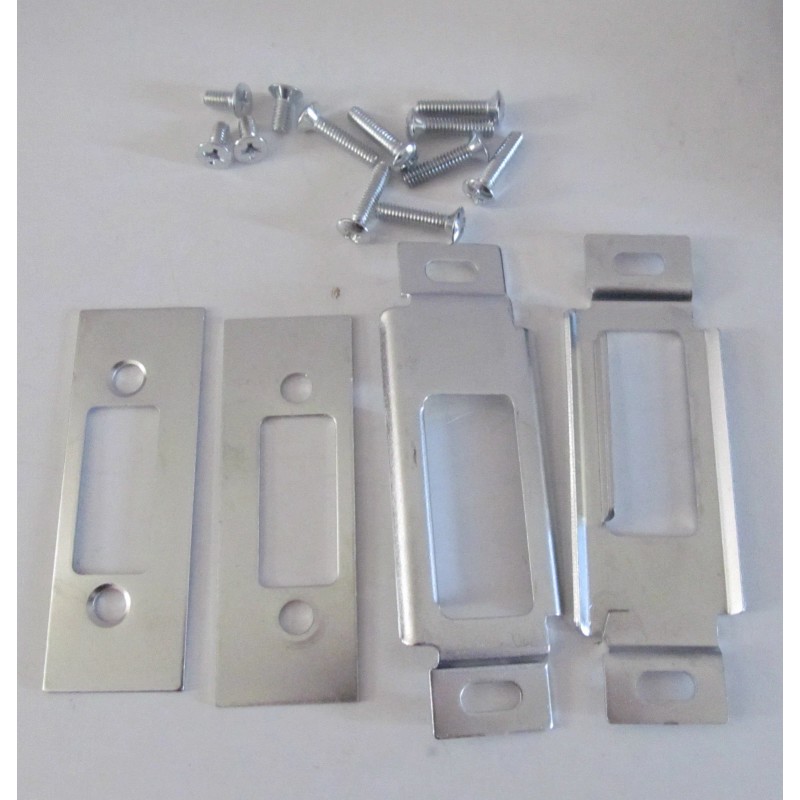 FIC 2 White RV Entry Door Lock Handle Deadbolt Keyed