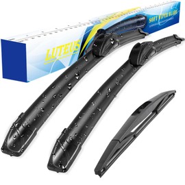 LUTEUS Wiper Blades Replacement for 2017-2021 Honda CRV CR-V,All- Seasons Windshield Wiper Blades 26"/17"/12" (Set of 3) U/J HOOK