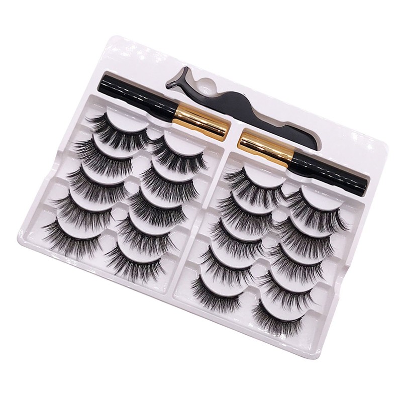 10 Pairs Magnetic False Eyelashes Waterproof Reusable Magnetic False Lashes