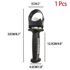 Still Awake 1Pcs Adjustable Electric Pickr Side Handle Rubber Coated Electric Hammer Drill Front Side Handle Grip for 0810 Electric Pick Hammer （0810 Boutique Handle）, 0810 Boutique(1 Pcs)