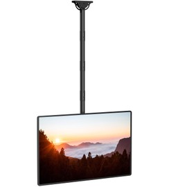 WALI Long Arm TV Ceiling Mount, Fits Most LED, LCD, OLED and Plasma Flat Screen Display 26 to 65 Inch, up to 110 Lbs, Height Extension up to 58 Inch, Mounting Holes up to 400x400mm (CM2665XL), Black
