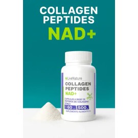 2 Frascos Péptidos De Colágeno  Nad Live Nature 120 Caps                                                                                              