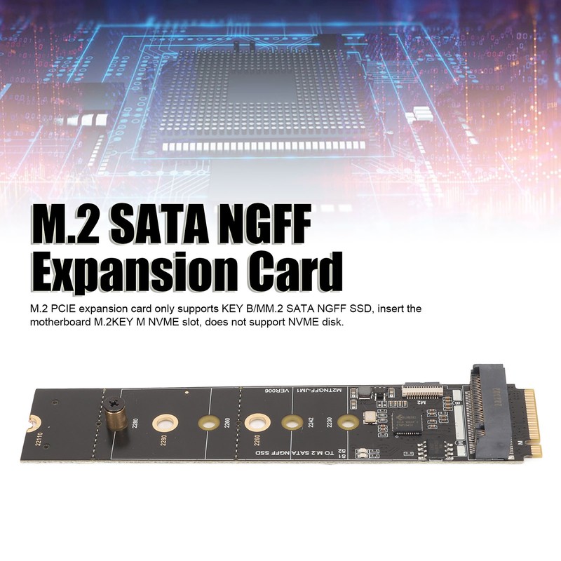 M.2 SATA NGFF Expansion Card SATA3.0 6Gbps Plug and Play