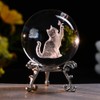 ZRENJHUS 3D Cat Crystal Ball 60mm Cat Themed Gifts Decorative