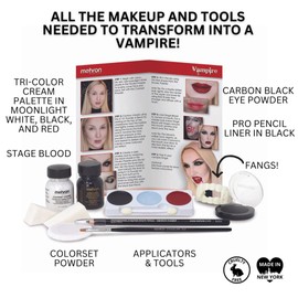 Mehron Makeup Premium Character Kits| Makeup Kits for Halloween & Cosplay| Made in the USA | Complete Kit | Includes all Tools & Instructions on How to Create the Look | (Vampire)