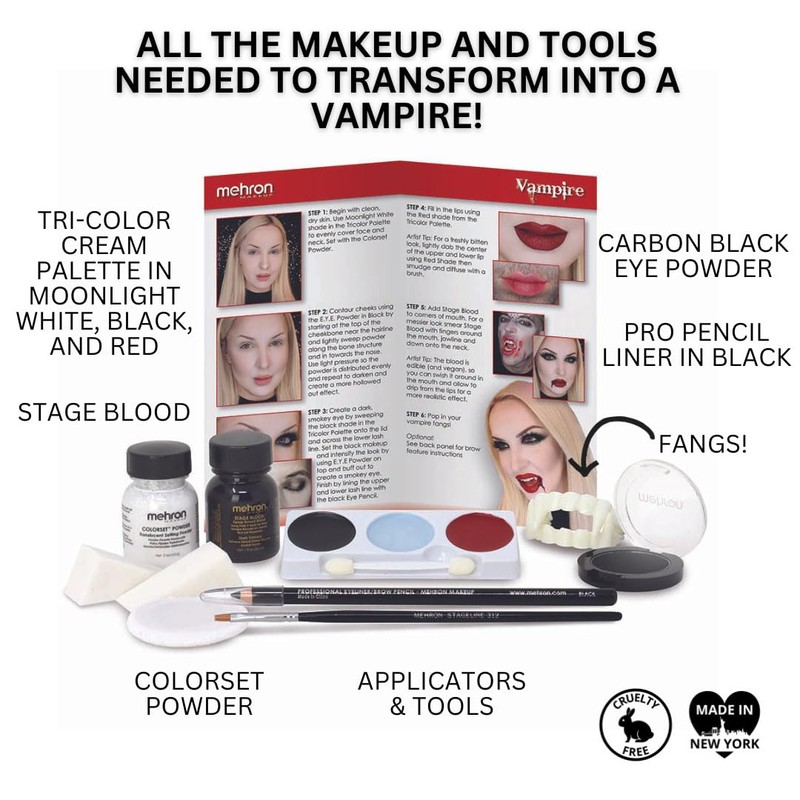 Mehron Makeup Premium Character Kits| Makeup Kits for Halloween &