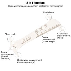 Chain Wear Indicator, 3 in 1 Stainless Steel Bicycle Chain Checker Mountain Bike Chain Checker Chain Wear Indicator Measuring Ruler Tool Cycling Accessories