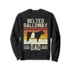 Best Cow Dad Men - Vintage Cattle Belted Galloway Sweatshirt
