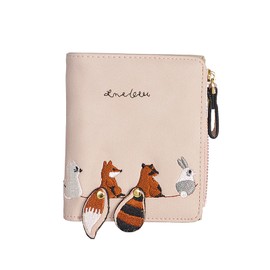 Spldsun Small Wallet, Slim Wallet with Coin Pocket, Wallet with Card Slots, Store and Protect ID, Credit Cards, Money, Photos (Pink), pink, Minimalist