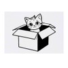 'Cat In a Box' Temporary Tattoo - Water Resistant, Skin-Safe,
