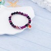 Fullrainbow Cute Snail Gifts for Women Charm Natural Stone Bracelet