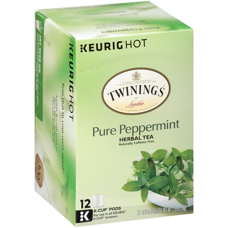 Twinings of London Pure Peppermint Tea K-Cups for Keurig, 12