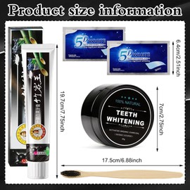 ARONRAVE Aktivkohle Zahnpasta Pulver Schwarze Zahnpasta Teeth Whitening Bamboo Charcoal Zahnpasta für Weisse Zähne Zahnpasta Raucher Teeth Whitening Powder für natürlich weiße Zähne