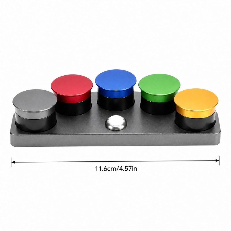 Watch Oiler Kit, 5 Color-Coded Empty Metal Oil Cups with
