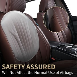 FLORICH Car Seat Covers, Premium Leatherette Car Seat Covers Front Seats, Waterproof Nappa Leather Seat Protectors, Breathable Car Seat Cushion for Most Sedans Cars SUV Trucks, Coffee