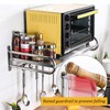 ILWorkTLs Wall Mounted Microwave Oven Rack,Stainless Steel Kitchen Shelf with