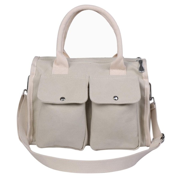Angel Moon Shoulder Bag, Cross-body Canvas, Solid, Mini Boston, Casual,