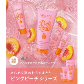 WELEDA Organic Pink Peach Limited Edition Shower Gel - Natural Cosmetics Shower Soap for Men and Women with Peach / Jasmine Fragrance - Natural Skin Care Shower for Cleaning Face and Body (Vegan, 200 ml)