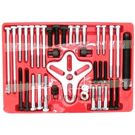 Val 46pc Harmonic Balancer Gear Puller Steering Wheel Pulley Steel Yoke Washer Crank