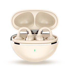 Bone Conduction Earphones, Bluetooth Ear Cuff, Earphones, Wireless, Ultra Lightweight, Comfortable to Wear, Difficult to Fall Off, Hi-Fi Sound Quality, Pinch Type, Large Time Playback, Automatic