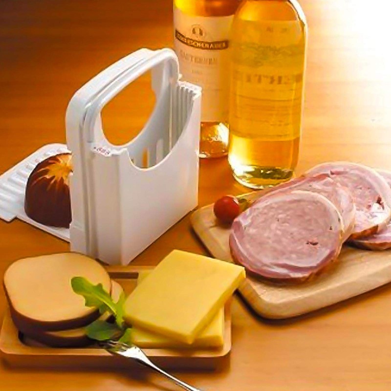 Bread Slicer, Foldable Bread Slicing Guide Cutter, Multifunctional Adjustable Thicknesses