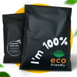 Simplelifeco UK Eco Friendly Compostable Mailing Bags (Medium: 12 x 16”, Pack of 25) - Compostable Mailers - Postage Bags - Eco Friendly Packaging