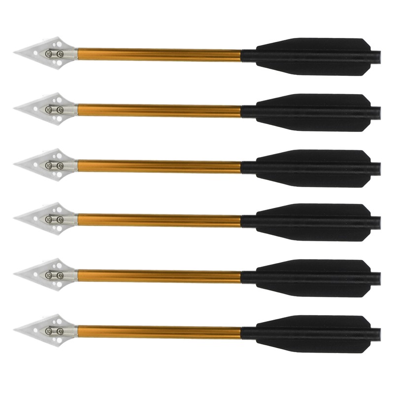 6Pcs Crossbow Arrows Double Screw Fixing Aluminum Alloy Shooting Bow
